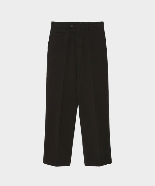 MATSUFUJI(マツフジ)の「Uneven Twill Wide Trousers(スラックス・メンズ・ブラック・2/3)」の2枚目の写真