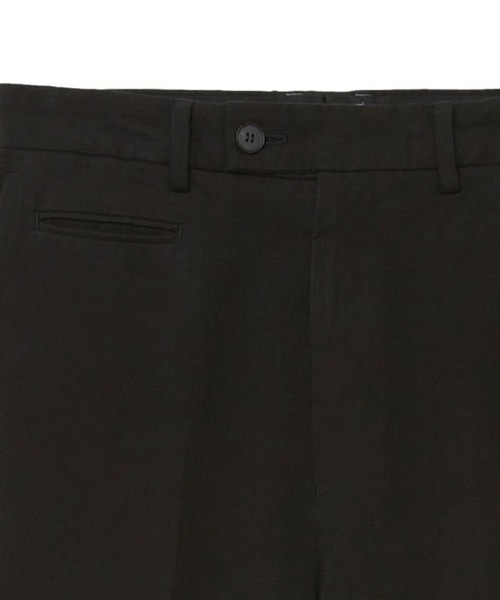 MATSUFUJI(マツフジ)の「Uneven Twill Wide Trousers(スラックス・メンズ・ブラック・2/3)」の4枚目の写真