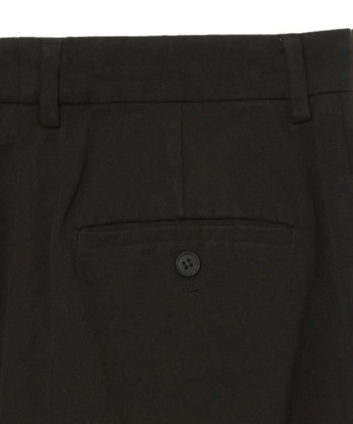 MATSUFUJI(マツフジ)の「Uneven Twill Wide Trousers(スラックス・メンズ・ブラック・2/3)」の6枚目の写真