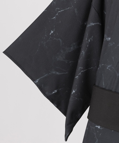 CLEL(クレイル)の「【CLEL】YUKATA 4 SET/浴衣4点SET(浴衣・角帯(ワンタッチ帯)・兵児帯・巾着)男性浴衣(浴衣・メンズ・ブラック系/グレー系/ネイビー系・L/M/S/XS)」の7枚目の写真
