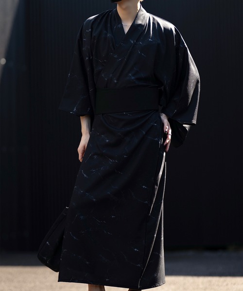 CLEL(クレイル)の「【CLEL】YUKATA 4 SET/浴衣4点SET(浴衣・角帯(ワンタッチ帯)・兵児帯・巾着)男性浴衣(浴衣・メンズ・ブラック系/グレー系/ネイビー系・L/M/S/XS)」の18枚目の写真