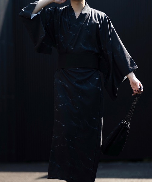CLEL(クレイル)の「【CLEL】YUKATA 4 SET/浴衣4点SET(浴衣・角帯(ワンタッチ帯)・兵児帯・巾着)男性浴衣(浴衣・メンズ・ブラック系/グレー系/ネイビー系・L/M/S/XS)」の19枚目の写真