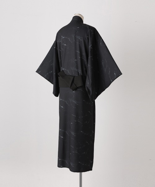 CLEL(クレイル)の「【CLEL】YUKATA 4 SET/浴衣4点SET(浴衣・角帯(ワンタッチ帯)・兵児帯・巾着)男性浴衣(浴衣・メンズ・ブラック系/グレー系/ネイビー系・L/M/S/XS)」の5枚目の写真