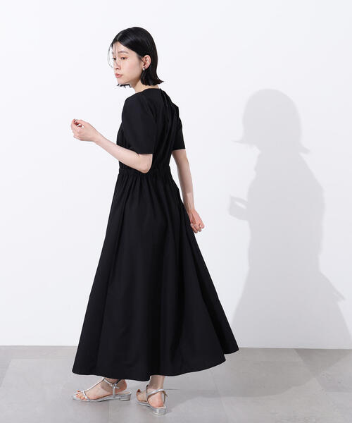 N.（N. Natural Beauty Basic）（エヌエヌナチュラルビューティーベーシック）の「ローンタックショルダーワンピース（ワンピース・レディース・ブラック/ベージュ/イエロー・SMALL/MEDIUM）」の4枚目の写真