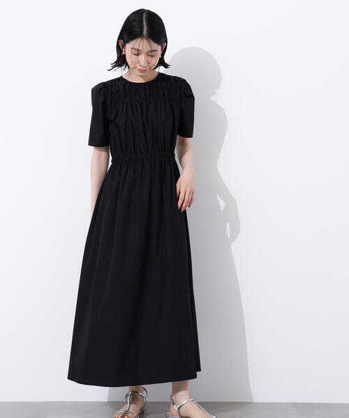 N.（N. Natural Beauty Basic）（エヌエヌナチュラルビューティーベーシック）の「ローンタックショルダーワンピース（ワンピース・レディース・ブラック/ベージュ/イエロー・SMALL/MEDIUM）」の6枚目の写真