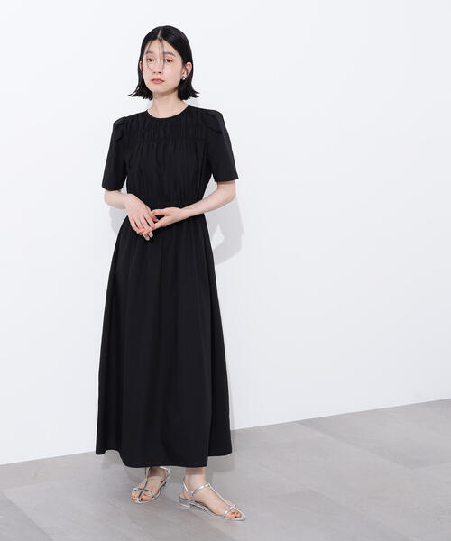 N.（N. Natural Beauty Basic）（エヌエヌナチュラルビューティーベーシック）の「ローンタックショルダーワンピース（ワンピース・レディース・ブラック/ベージュ/イエロー・SMALL/MEDIUM）」の8枚目の写真