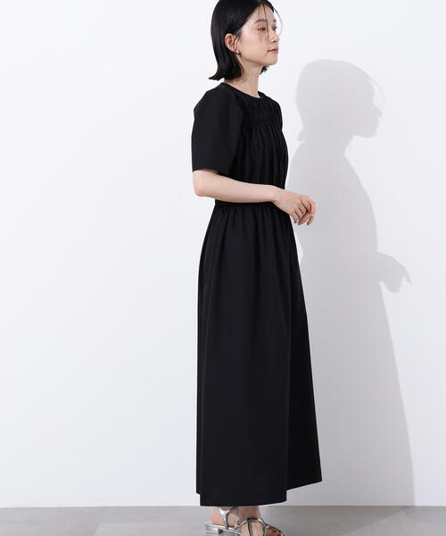 N.（N. Natural Beauty Basic）（エヌエヌナチュラルビューティーベーシック）の「ローンタックショルダーワンピース（ワンピース・レディース・ブラック/ベージュ/イエロー・SMALL/MEDIUM）」の9枚目の写真