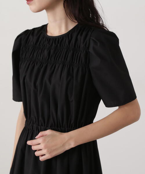 N.（N. Natural Beauty Basic）（エヌエヌナチュラルビューティーベーシック）の「ローンタックショルダーワンピース（ワンピース・レディース・ブラック/ベージュ/イエロー・SMALL/MEDIUM）」の16枚目の写真