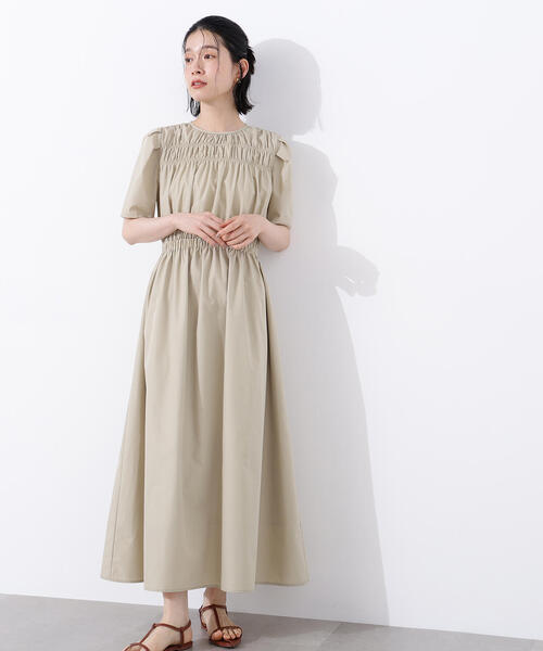 N.（N. Natural Beauty Basic）（エヌエヌナチュラルビューティーベーシック）の「ローンタックショルダーワンピース（ワンピース・レディース・ブラック/ベージュ/イエロー・SMALL/MEDIUM）」の20枚目の写真