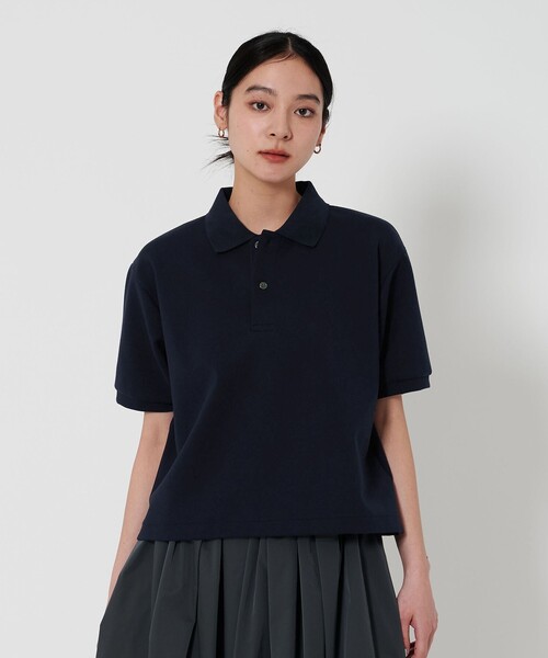 BEAUTY&YOUTH UNITED ARROWS(ビューティーアンドユースユナイテッドアローズ)の「コットンポリエステルブレンド コンパクト ポロシャツ(ポロシャツ・レディース・クリーム/ライトピンク/ネイビー・FREE)」の3枚目の写真