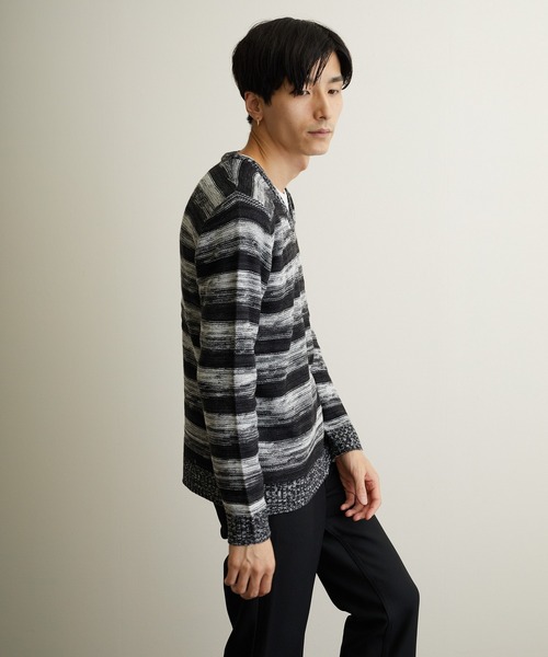 ARCHIVER（アーカイバ）の「【RS】【Bling Leads】ボーダーニット＆ ロングTシャツ　アンサンブルセット（アンサンブル・メンズ・グレー系その他/レッド系その他2/ブラック系その他/レッド系その他/ブラック系その他2・MEDIUM/X-LARGE）」の17枚目の写真