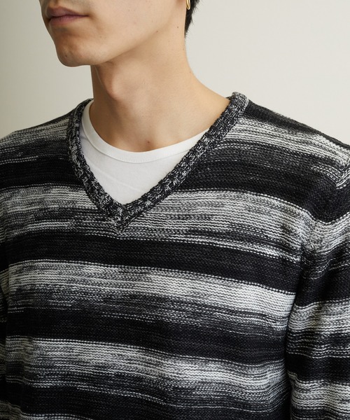ARCHIVER（アーカイバ）の「【RS】【Bling Leads】ボーダーニット＆ ロングTシャツ　アンサンブルセット（アンサンブル・メンズ・グレー系その他/レッド系その他2/ブラック系その他/レッド系その他/ブラック系その他2・MEDIUM/X-LARGE）」の15枚目の写真