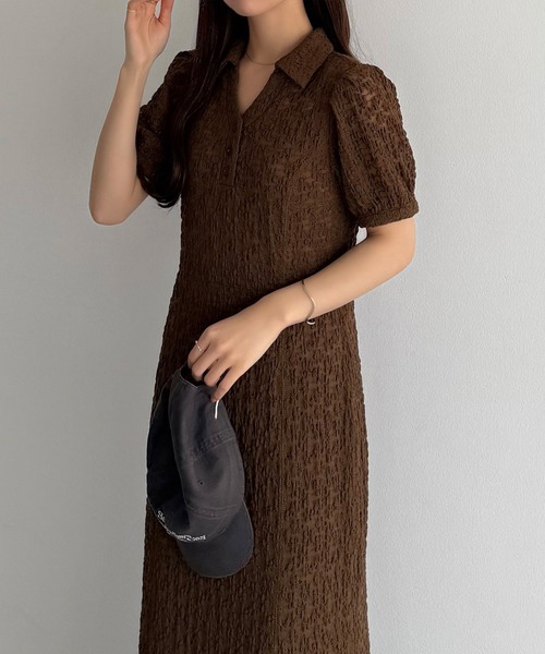 セール】カットレースポロワンピース（ペチワンピースセット