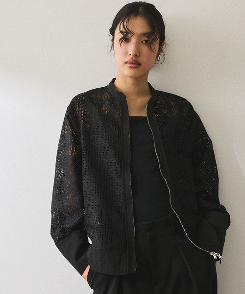 ADAM ET ROPE'（アダムエロペ）の「エンブロイダリーメッシュシャツ（シャツ/ブラウス・レディース・キナリ/ベージュ/ブラック・FREE）」の13枚目の写真