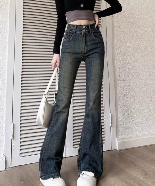 REBALANCE(リバランス)の「レディースデニムフレアパンツ(デニムパンツ・レディース・B/C/D/A・MEDIUM/LARGE/X-LARGE)」の14枚目の写真