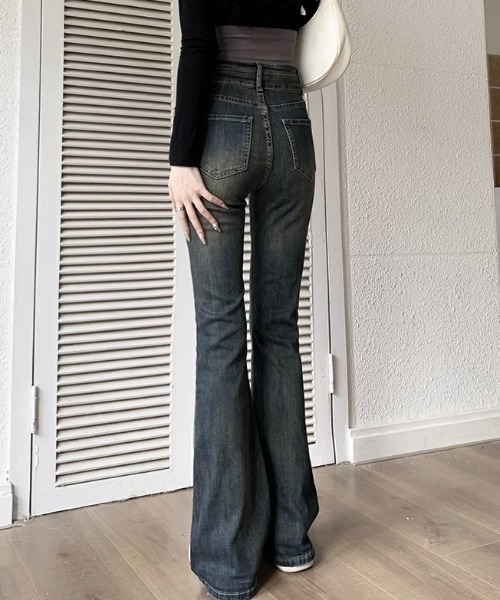 REBALANCE(リバランス)の「レディースデニムフレアパンツ(デニムパンツ・レディース・B/C/D/A・MEDIUM/LARGE/X-LARGE)」の16枚目の写真