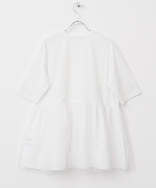 F by ROSSO ペプラムチュールカットソー F by ROSSO tシャツ ROSSO ペプラムチュールカットソー