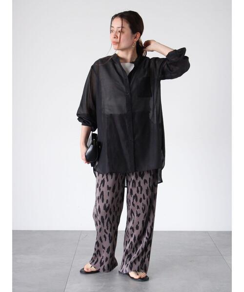 新品☆ シアーシャツ　LUGIVa ルギヴァ ジーラ GeeRA シャイニーシアーシャツ （ブルー