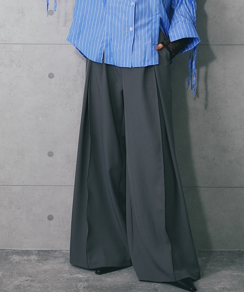 ANOTHER S(アナザーエス)の「ハイウエストワイドパンツ(その他パンツ・レディース・ブラック/ブラウン/グレー・FREE)」の20枚目の写真