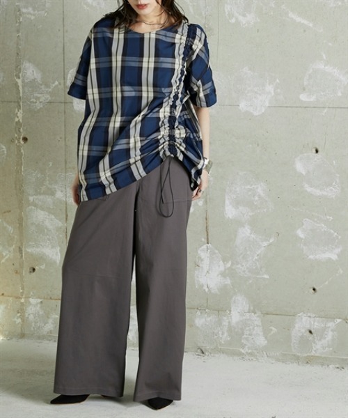 Soiunique（スワユニーク）の「BIGポケットベイカーワイドパンツ ［Soiunique］（その他パンツ・レディース・チャコール/イエロー/カーキ・M/L/LL）」の5枚目の写真