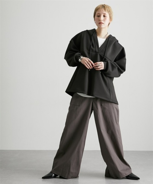 Soiunique（スワユニーク）の「BIGポケットベイカーワイドパンツ ［Soiunique］（その他パンツ・レディース・チャコール/イエロー/カーキ・M/L/LL）」の11枚目の写真