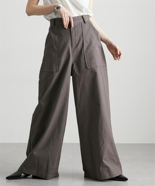 Soiunique（スワユニーク）の「BIGポケットベイカーワイドパンツ ［Soiunique］（その他パンツ・レディース・チャコール/イエロー/カーキ・M/L/LL）」の17枚目の写真