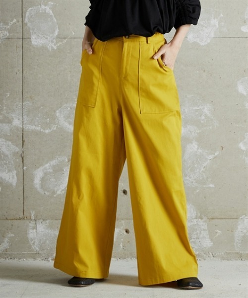Soiunique（スワユニーク）の「BIGポケットベイカーワイドパンツ ［Soiunique］（その他パンツ・レディース・チャコール/イエロー/カーキ・M/L/LL）」の20枚目の写真