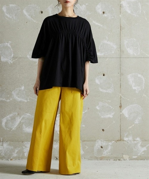 Soiunique（スワユニーク）の「BIGポケットベイカーワイドパンツ ［Soiunique］（その他パンツ・レディース・チャコール/イエロー/カーキ・M/L/LL）」の21枚目の写真