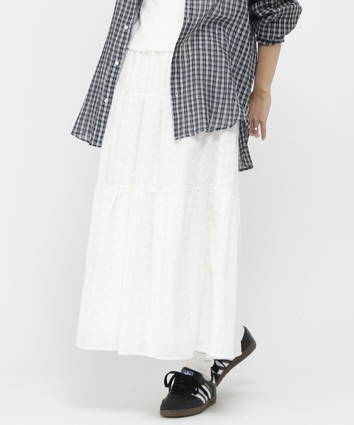 3.3 Field Trip （3.3フィールドトリップ）の「3.3 Field Trip／コバナガラレーススカート（スカート・レディース・ホワイト・FREE）」の5枚目の写真