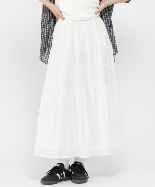 3.3 Field Trip （3.3フィールドトリップ）の「3.3 Field Trip／コバナガラレーススカート（スカート・レディース・ホワイト・FREE）」の4枚目の写真