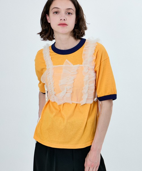 Tシャツ・カットソー MUCENT Ringer short sleeve tee P00000MH LAMRONS】RINGER SHORT TEE（Tシャツ/カットソー）｜M TO R