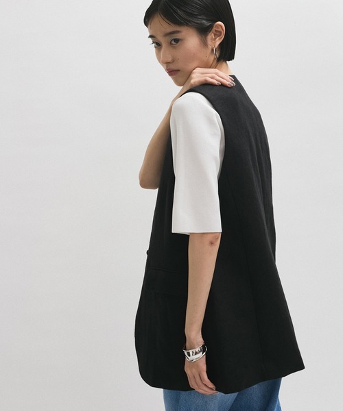ADAM ET ROPE'（アダムエロペ）の「リネンジレ（ベスト・レディース・ブラック/ベージュ・FREE）」の15枚目の写真