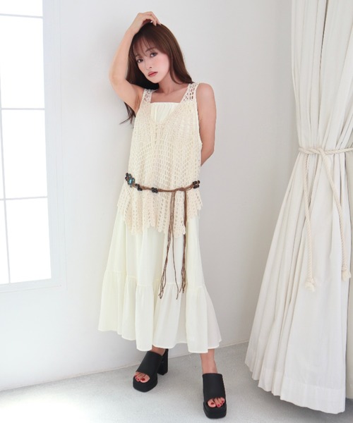 ワンピース ao.mt様 クロシェ風透かし柄ニットワンピース/MM537401 – MISCH MASCH|31