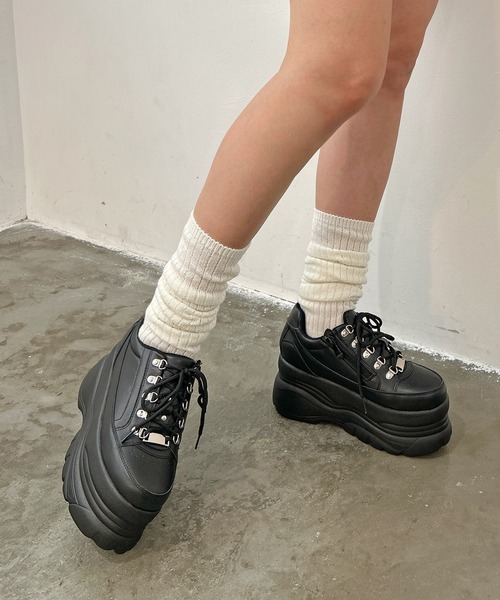 attagirl(アタガール)の「厚底ブラックスニーカー(スニーカー・レディース・ブラック・S/M/L/LL/3L)」の3枚目の写真