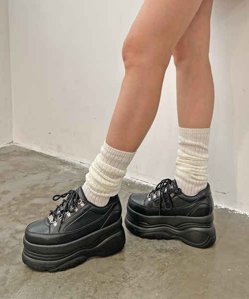 attagirl(アタガール)の「厚底ブラックスニーカー(スニーカー・レディース・ブラック・S/M/L/LL/3L)」の4枚目の写真