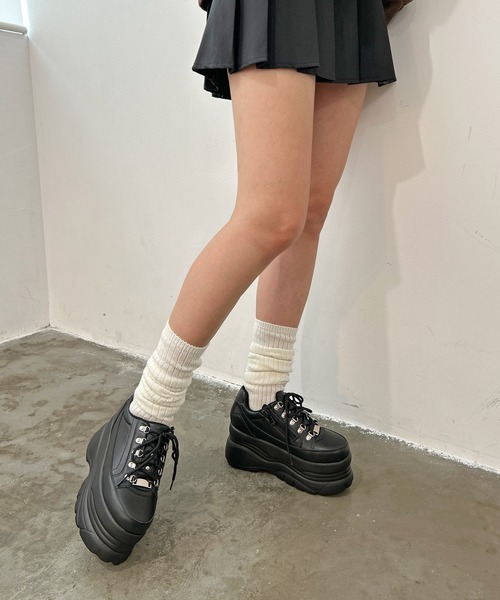 attagirl(アタガール)の「厚底ブラックスニーカー(スニーカー・レディース・ブラック・S/M/L/LL/3L)」の6枚目の写真