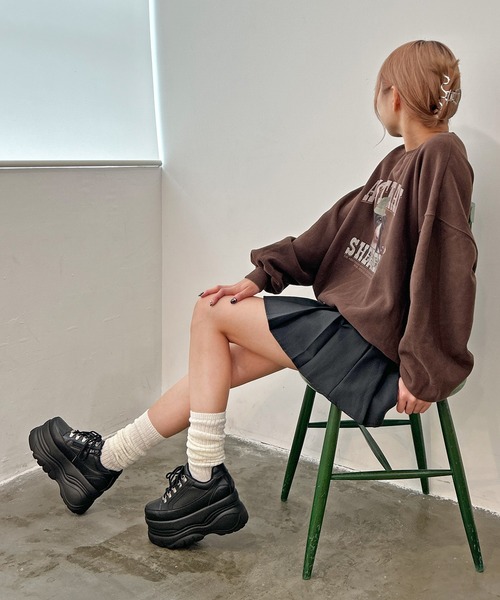 attagirl(アタガール)の「厚底ブラックスニーカー(スニーカー・レディース・ブラック・S/M/L/LL/3L)」の13枚目の写真