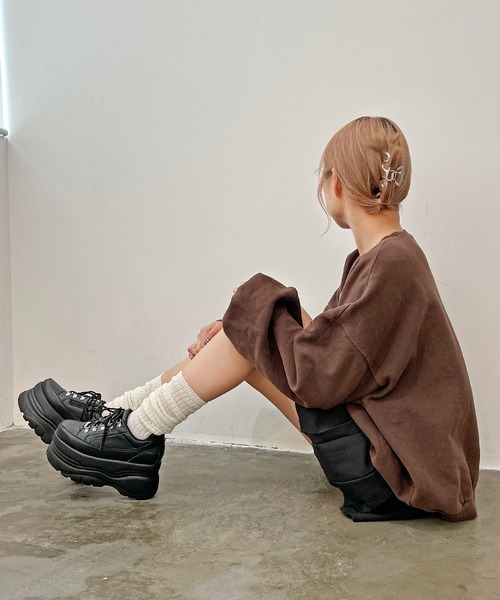 attagirl(アタガール)の「厚底ブラックスニーカー(スニーカー・レディース・ブラック・S/M/L/LL/3L)」の14枚目の写真