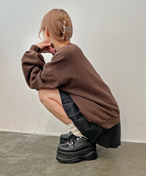 attagirl(アタガール)の「厚底ブラックスニーカー(スニーカー・レディース・ブラック・S/M/L/LL/3L)」の15枚目の写真