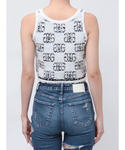 GYDA（ジェイダ）の「Symmetry GYDA パイルニットトップス（ニット/セーター・レディース・オフホワイト/ブラック/スカイブルー・FREE）」の16枚目の写真