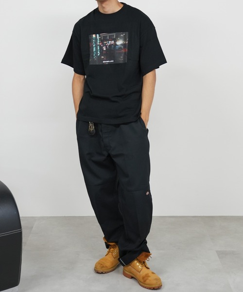 BASIS（ベイシス）の「SANDER LAND 8.2ozオーガニックコットン NY night 半袖Tシャツ（Tシャツ/カットソー・メンズ・ホワイト/ブラック・MEDIUM/LARGE/X-LARGE）」の22枚目の写真
