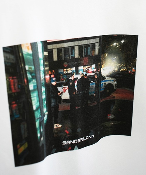 BASIS（ベイシス）の「SANDER LAND 8.2ozオーガニックコットン NY night 半袖Tシャツ（Tシャツ/カットソー・メンズ・ホワイト/ブラック・MEDIUM/LARGE/X-LARGE）」の10枚目の写真