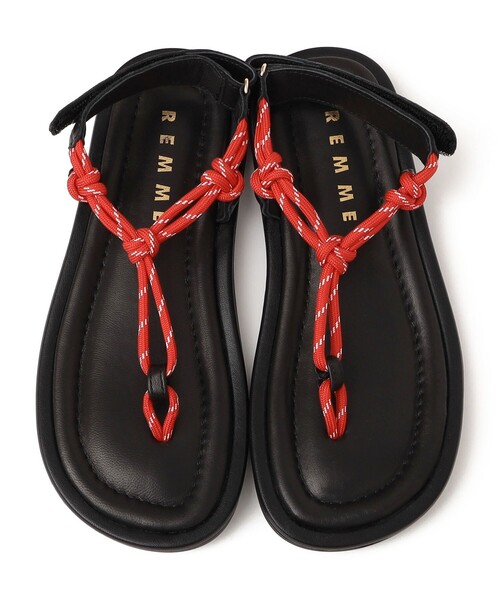 REMME（レメ）の「REMME:コード フリップ フロップ サンダル（サンダル・レディース・ブラウン/レッド・38/36/37）」の16枚目の写真