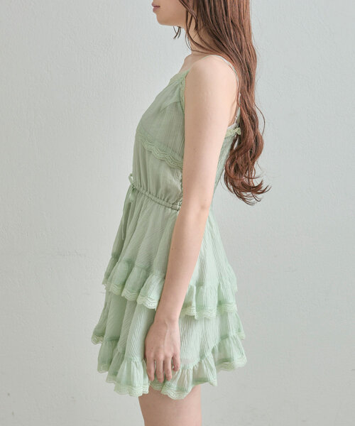 OLIVE des OLIVE（オリーブデオリーブ）の「チュニックキャミ（キャミソール・レディース・ミント/オフホワイト・FREE）」の21枚目の写真