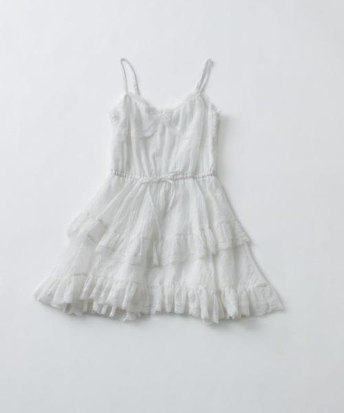 OLIVE des OLIVE（オリーブデオリーブ）の「チュニックキャミ（キャミソール・レディース・ミント/オフホワイト・FREE）」の3枚目の写真