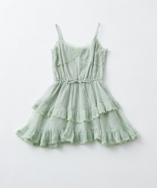 OLIVE des OLIVE（オリーブデオリーブ）の「チュニックキャミ（キャミソール・レディース・ミント/オフホワイト・FREE）」の4枚目の写真