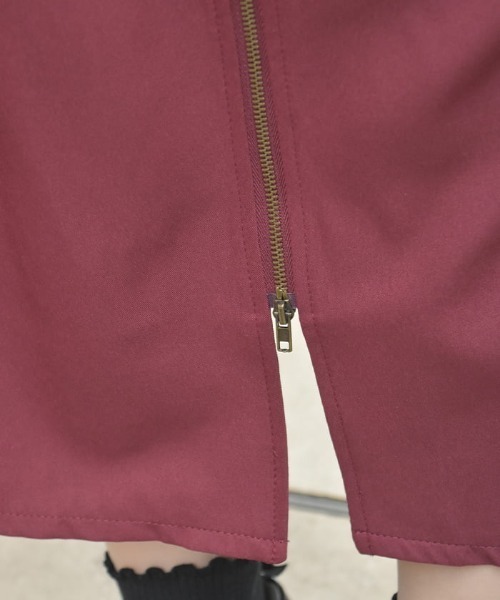 axes femme(アクシーズファム)の「ベルトデザインイレヘムジャンパースカート(ジャンパースカート・レディース・ブラック/ワイン/サックスブルー・FREE)」の7枚目の写真