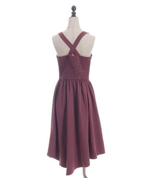 axes femme(アクシーズファム)の「ベルトデザインイレヘムジャンパースカート(ジャンパースカート・レディース・ブラック/ワイン/サックスブルー・FREE)」の19枚目の写真