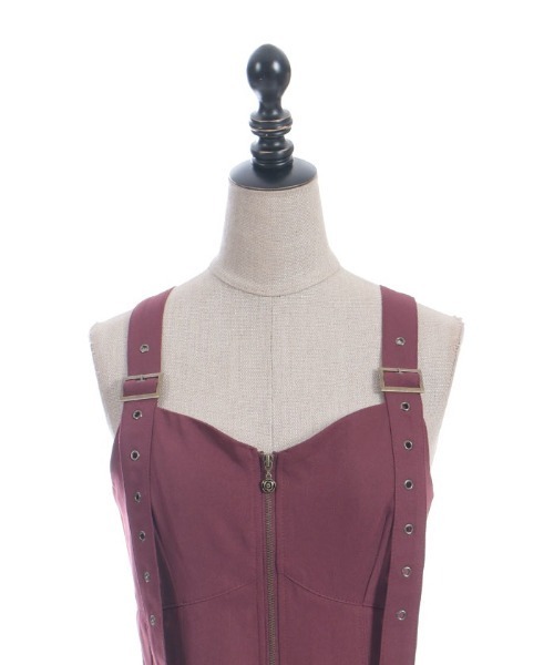 axes femme(アクシーズファム)の「ベルトデザインイレヘムジャンパースカート(ジャンパースカート・レディース・ブラック/ワイン/サックスブルー・FREE)」の20枚目の写真