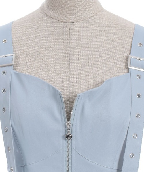 axes femme(アクシーズファム)の「ベルトデザインイレヘムジャンパースカート(ジャンパースカート・レディース・ブラック/ワイン/サックスブルー・FREE)」の14枚目の写真